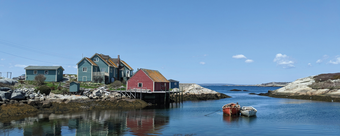 Solar panels on a Nova Scotia home near the coast