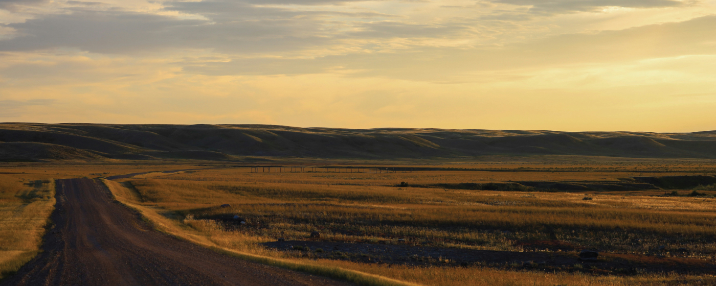 Solar panels on a Saskatchewan prairie farmstead